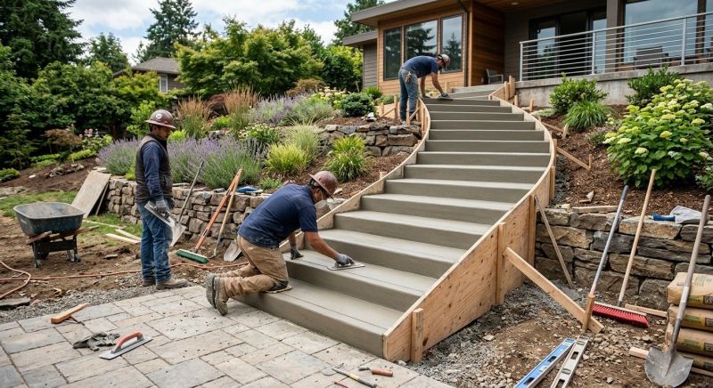 Cement Stairs Installation in Salt Lake City, UT